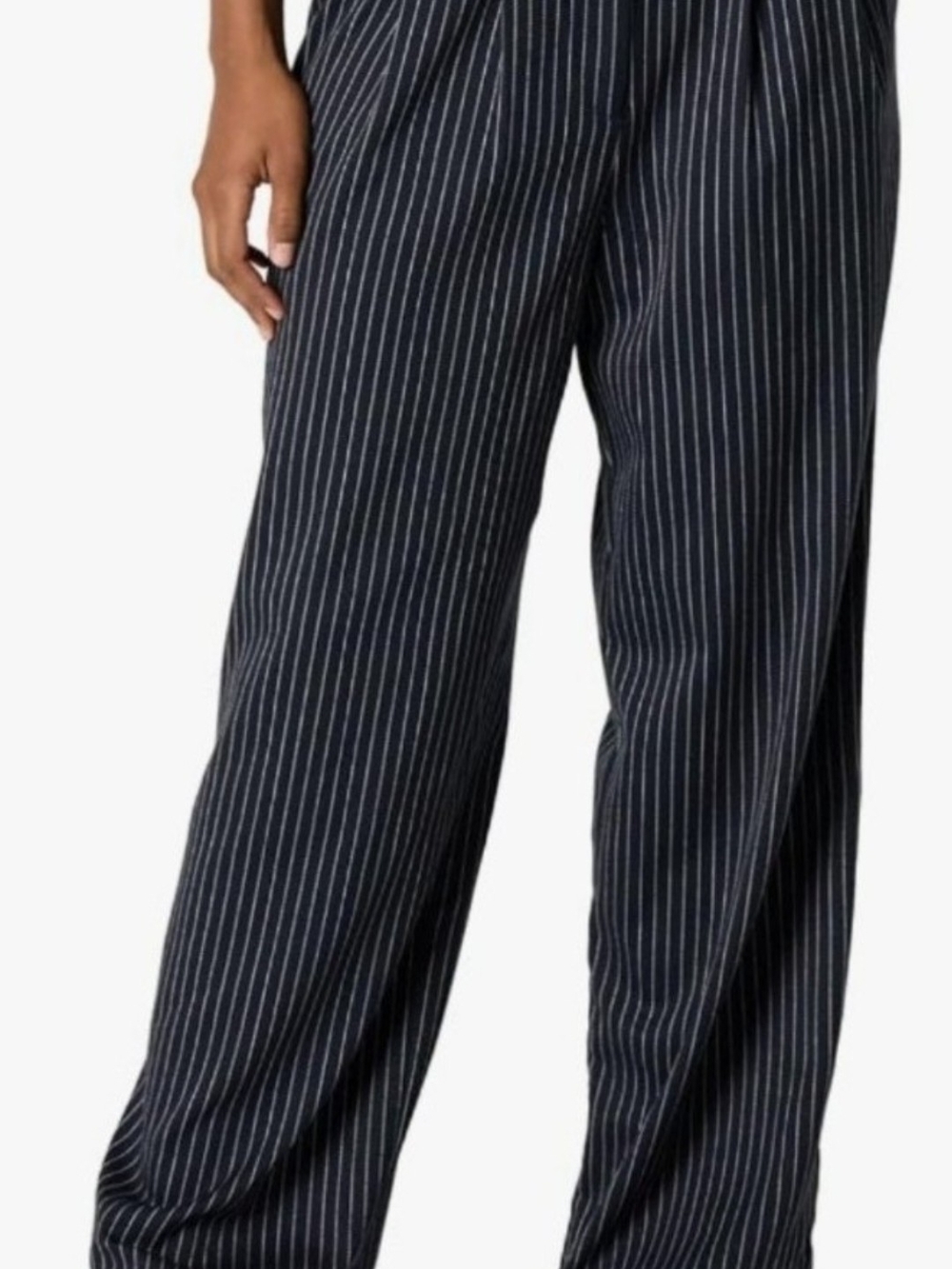 The Drop by Amazon womens career pleated front blue pinstripe pants